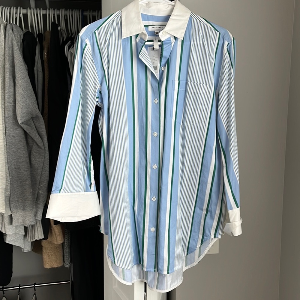 Equipment Striped Button-Down Shirt, NWT